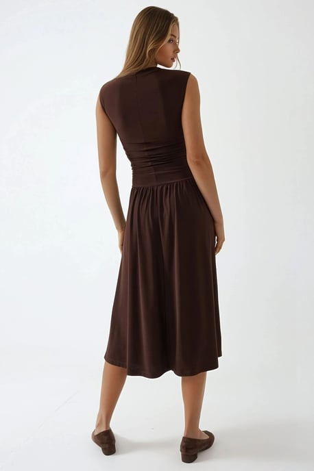 Komfort Fit Midi-Kleid mit Rundhalsausschnitt - Image 3