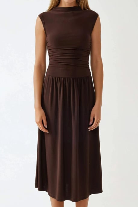 Komfort Fit Midi-Kleid mit Rundhalsausschnitt - Image 5