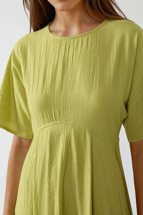 Midi A-Linienkleid mit Rundhalsausschnitt - Image 4