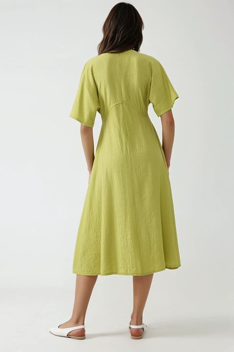 Midi A-Linienkleid mit Rundhalsausschnitt - Image 5