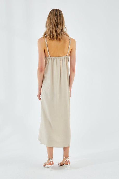 V-Ausschnitt Schlitz-Midi-Kleid - Image 5