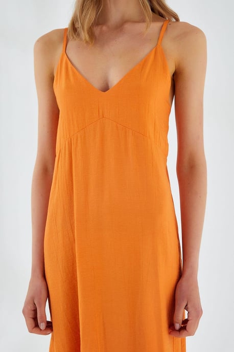 V-Ausschnitt Schlitz-Midikleid - Image 4