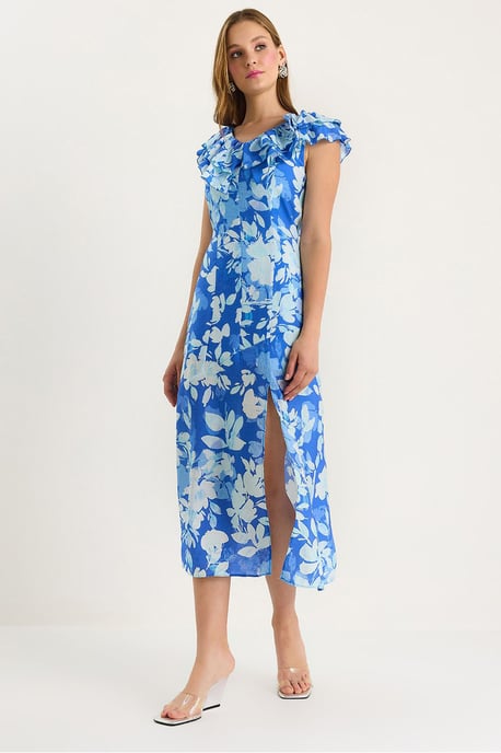 Midi-Kleid mit Rüschendetails - Image 1