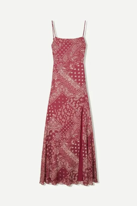 Druckiertes Midi-Kleid mit quadratischem Ausschnitt - Image 3