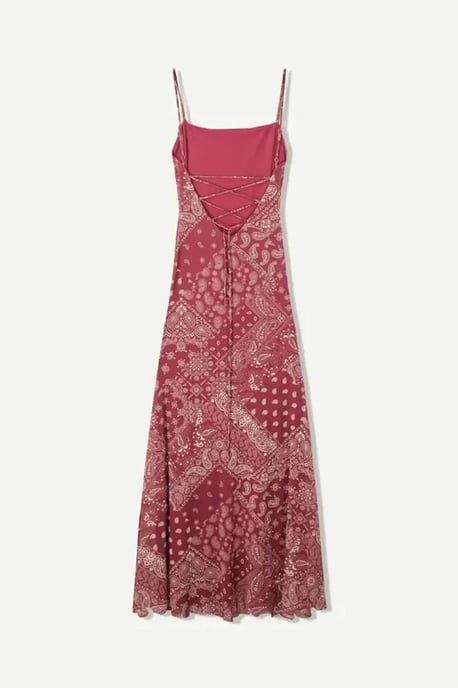 Druckiertes Midi-Kleid mit quadratischem Ausschnitt - Image 6