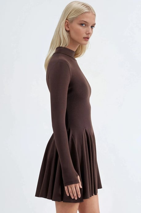 Mini-Rollkragen-Jersey-Kleid - Image 4