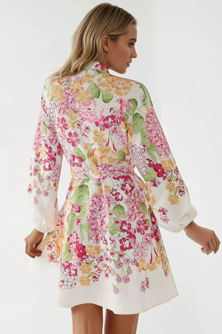 Bedrucktes Minikleid mit Gürtel - Image 6
