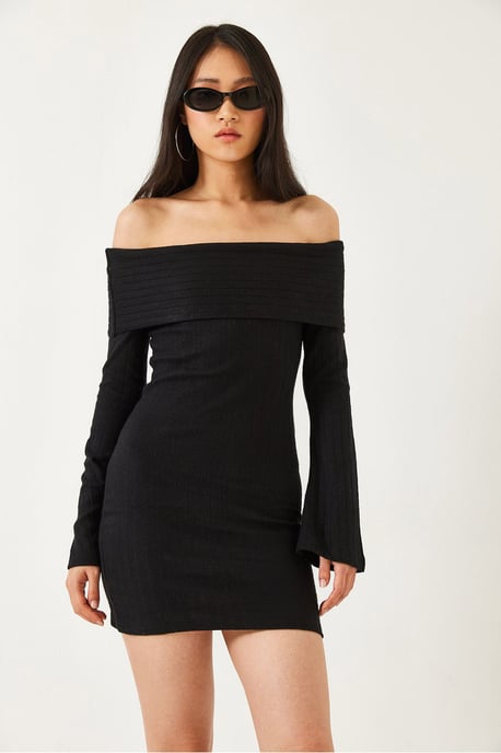 Schulterfreies Slim-Fit-Minikleid - Image 4