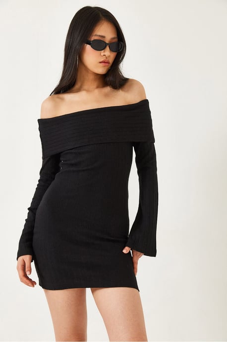 Schulterfreies Slim-Fit-Minikleid - Image 5