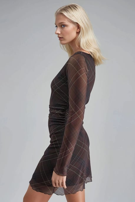Karierter Tüll-Minikleid - Image 5