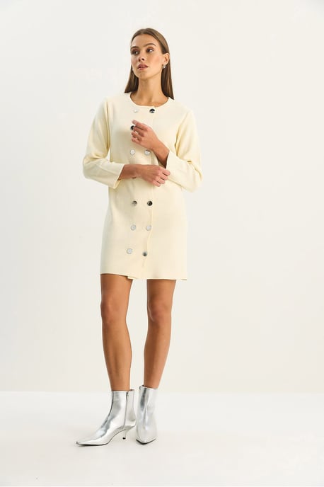 Strick-Minikleid mit Knöpfen - Image 4