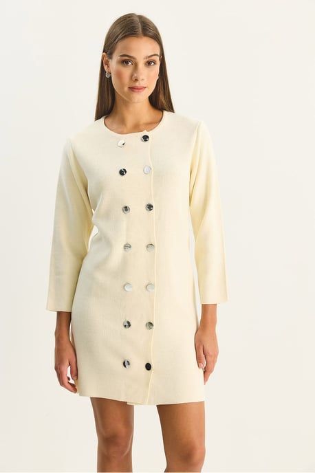 Strick-Minikleid mit Knöpfen - Image 6