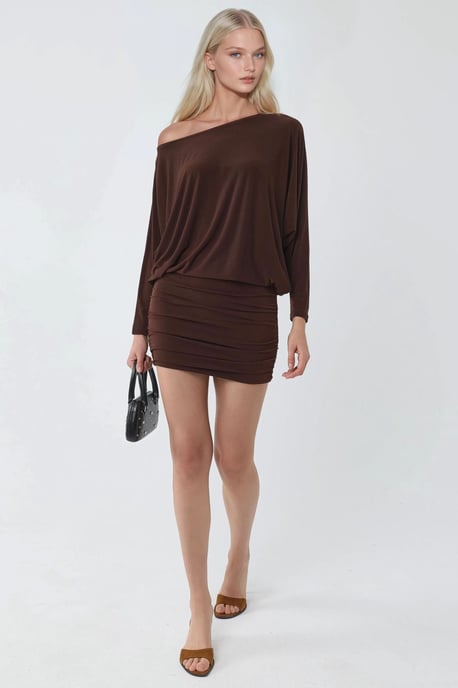 Asymmetrisches Kragenengel mini Kleid - Image 2