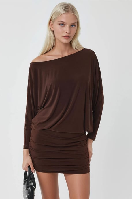 Asymmetrisches Kragenengel mini Kleid - Image 6