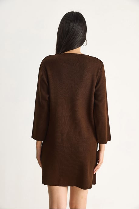 Strick-Minikleid mit Knöpfen - Image 6