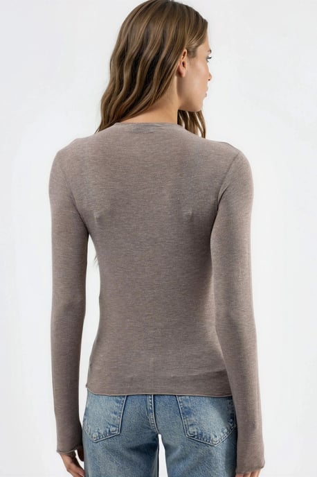 Langarm Slim Fit Bluse - Image 3