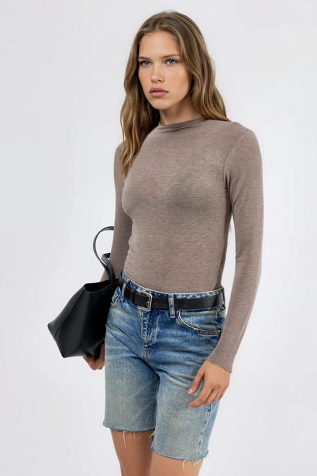 Langarm Slim Fit Bluse - Image 5