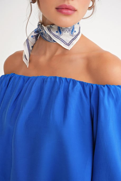 Modal-Blend-Bluse mit Madonna-Kragen und Rüschendetail - Image 5