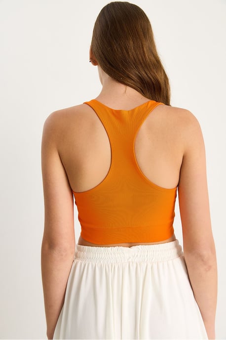 Figurbetonte Bluse mit quadratischem Ausschnitt und verkürzter Länge - Image 6