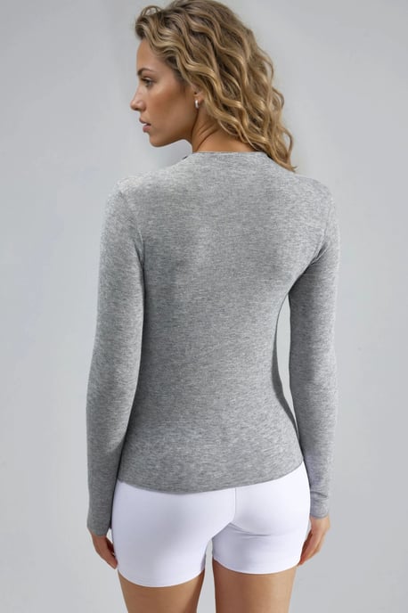 Langarm Slim Fit Bluse - Image 3
