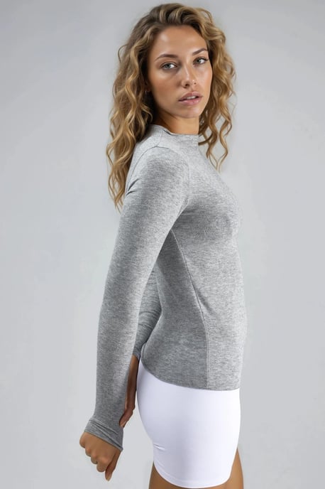 Langarm Slim Fit Bluse - Image 4