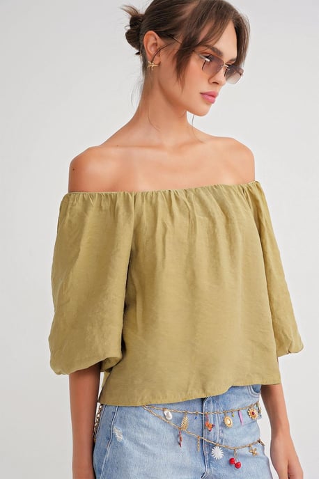 Modal-Mischgewebe-Bluse mit Madonna-Kragen und Rüschendetail - Image 4
