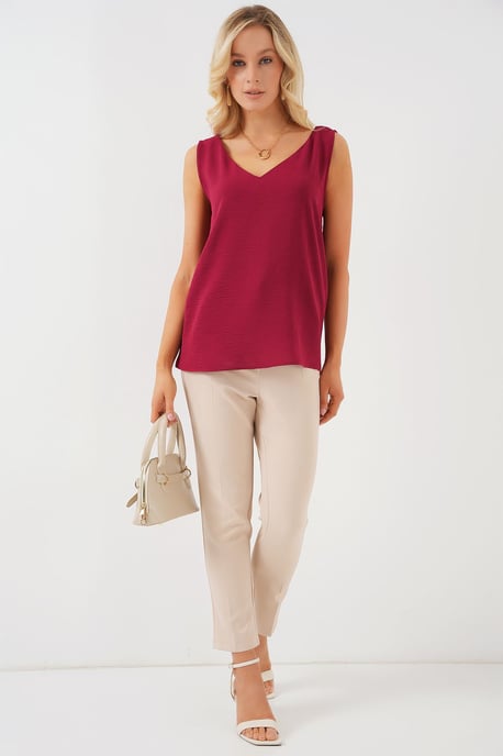 V-Ausschnitt Pull-On Bluse - Image 2