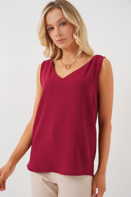 V-Ausschnitt Pull-On Bluse - Image 3