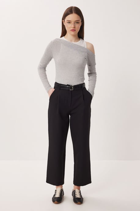 Hochtaillierte Maßhose mit Gürtel - Image 2