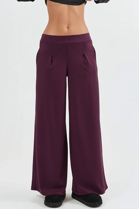 Elastische Taillenhosen mit weitem Bein - Image 1