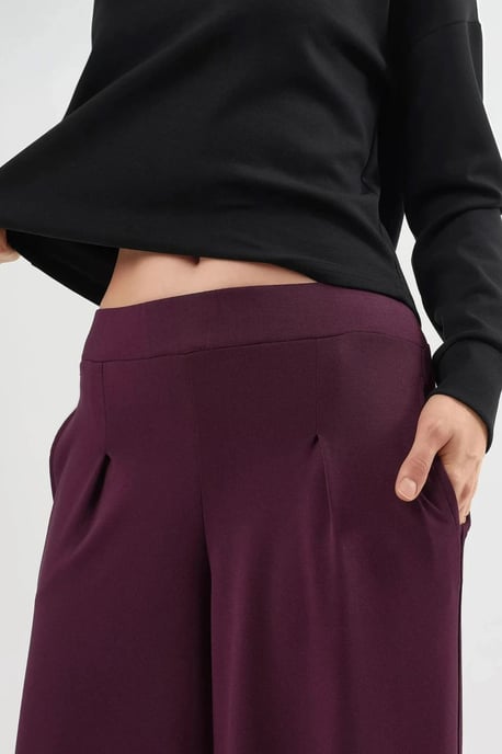 Elastische Taillenhosen mit weitem Bein - Image 5
