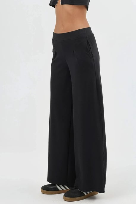 Elastische Taillenhosen mit weitem Bein - Image 2