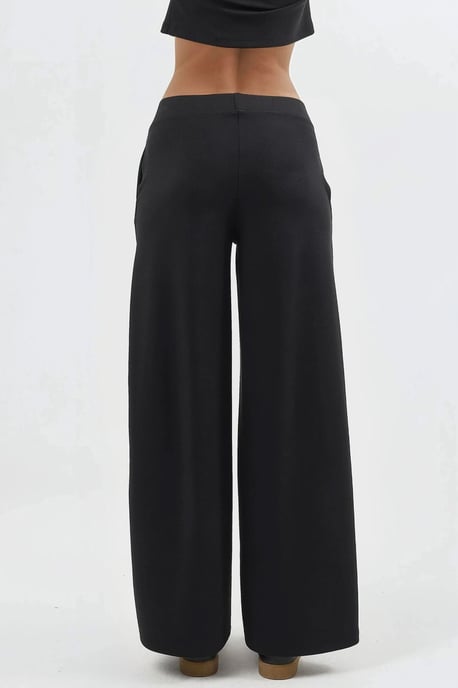 Elastische Taillenhosen mit weitem Bein - Image 3