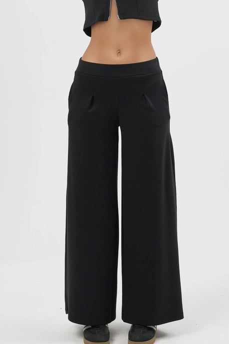 Elastische Taillenhosen mit weitem Bein - Image 6