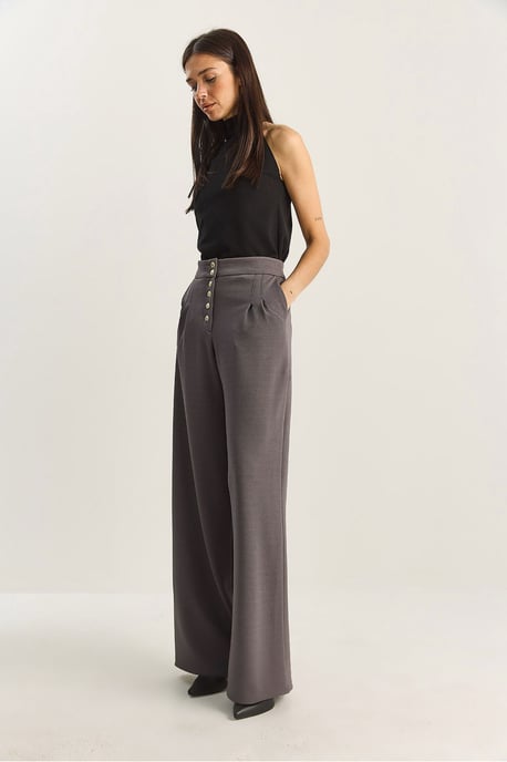 Hohe Taillierte Weite Palazzo-Hosen - Image 3