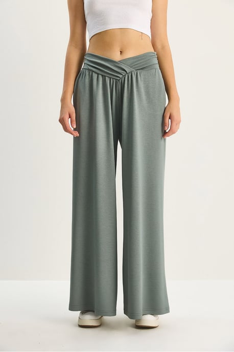 Bogenförmige Taille Palazzo-Hosen - Image 2