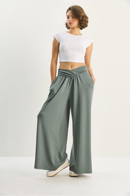 Bogenförmige Taille Palazzo-Hosen - Image 4