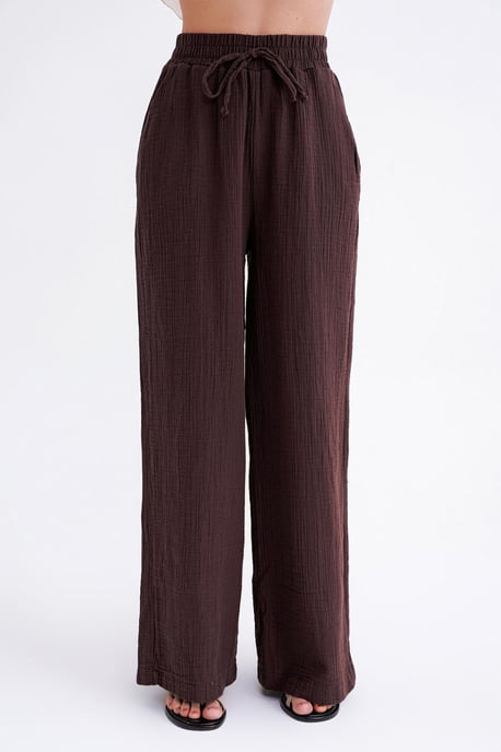 Hochtaillierte gemusterte Musselinstoffe-Hosen - Image 4