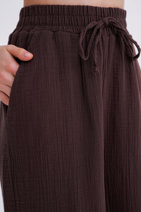 Hochtaillierte gemusterte Musselinstoffe-Hosen - Image 6