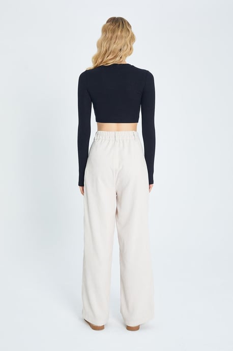 Hochtaillierte Samt-Geradelegpants - Image 6