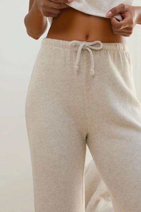 Weiche Texturierte Strickhosen mit Schnüren - Image 5