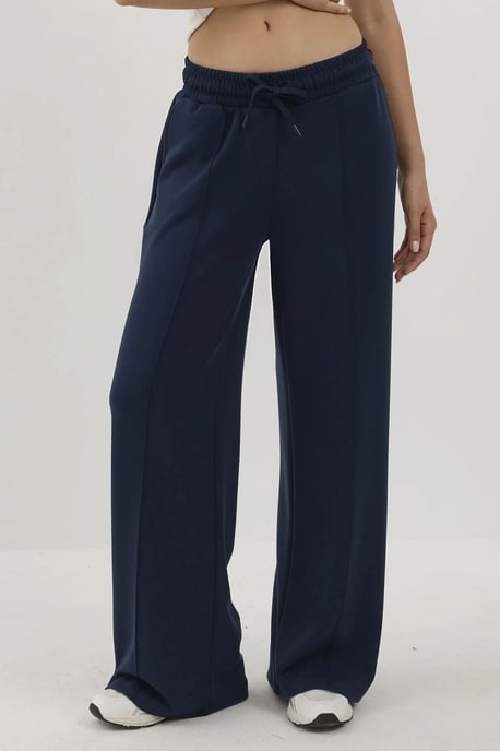 Rippendetaillierte Weichgriffweite-Hosen - Image 1