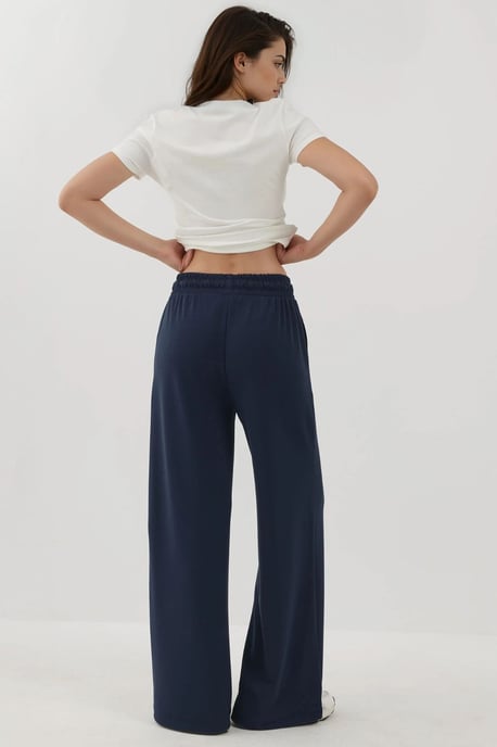 Rippendetaillierte Weichgriffweite-Hosen - Image 3