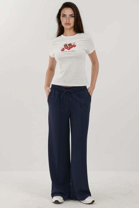 Rippendetaillierte Weichgriffweite-Hosen - Image 5