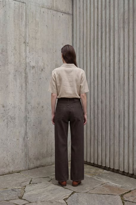 Hochtaillierte gerade Denim-Jeans - Image 3