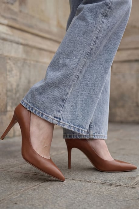 Hochtaillierte gerade Denim-Jeans - Image 5