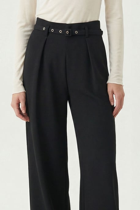 Faltenrockweite Hosen mit Gürtel - Image 4