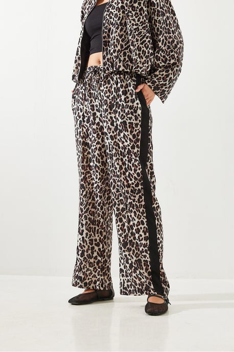 Hochwaisted, Leopardenmuster, Weitbeinige Hose - Image 3