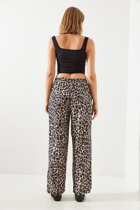 Hochwaisted, Leopardenmuster, Weitbeinige Hose - Image 5