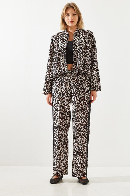 Hochwaisted, Leopardenmuster, Weitbeinige Hose - Image 6